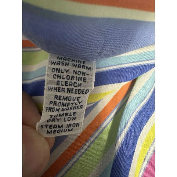 Ralph Lauren Mens Classic Fit Striped Button-Down Shirt Size 16.5/L - Picture 4 of 6